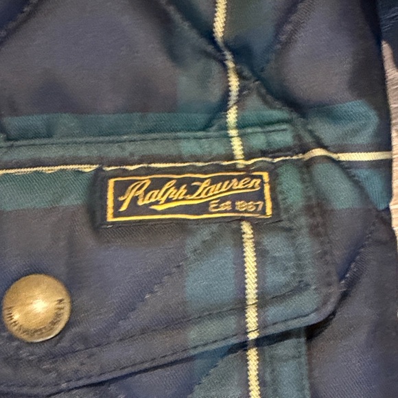 Polo by Ralph Lauren Kids Plaid Puffer Jacket - Black and Green - Picture 6 of 9